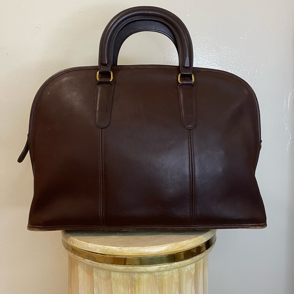 Coach Bancroft Briefcase Laptop Overnight Tote Satchel Bag Dark Brown